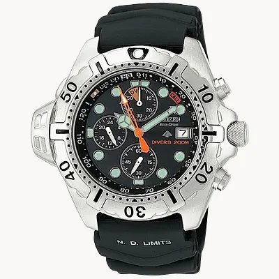 Promaster Depth Meter Chronograph Black Dial Polyurethane Strap Promaster Depth Meter Chronograph Black Dial Polyurethane Strap